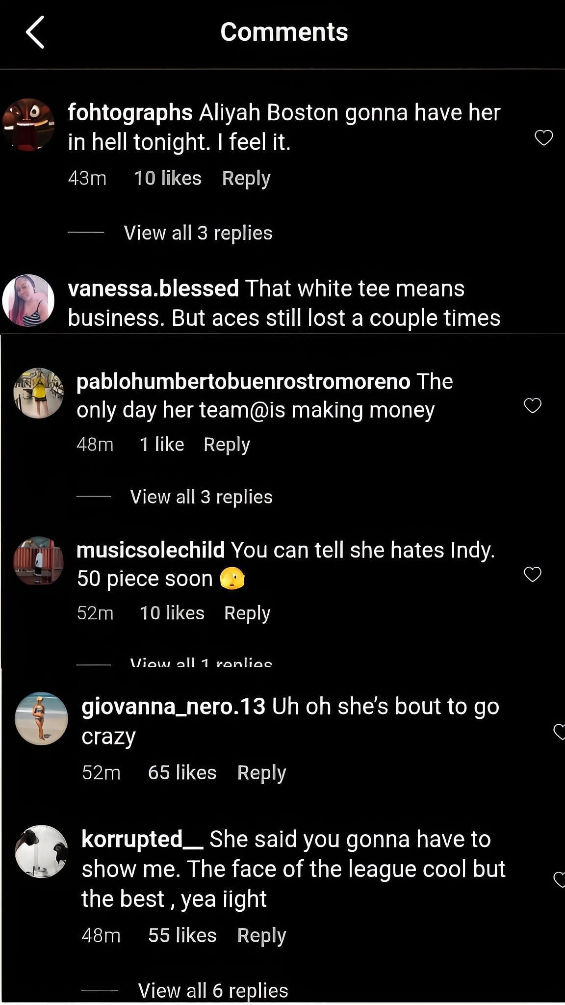 Comments on the post